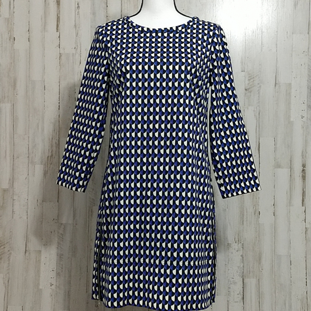 J. Crew Jet Set Geo Print Shift Dress